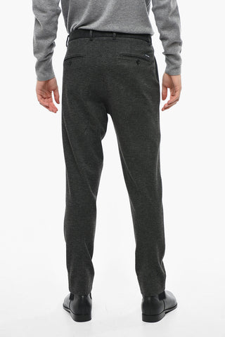 Stretch Fabric Pants with District Check Motif