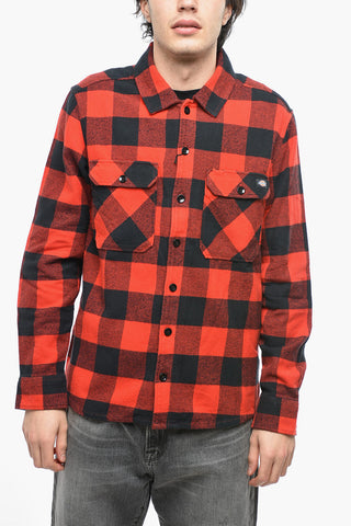 Double Breast Pocket Buffalo Check Overshirt