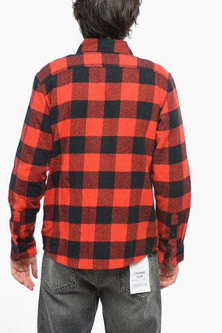 Double Breast Pocket Buffalo Check Overshirt