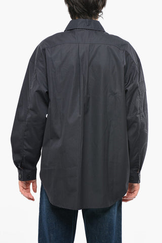 Spread Collar Cotton Utility Shirt