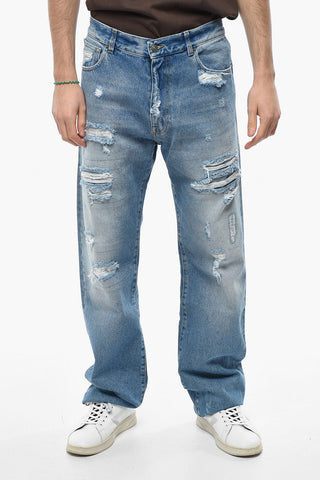 Vintage Effect Baggy Fit Jeans 23cm