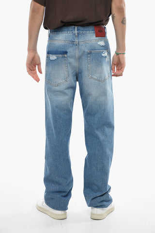 Vintage Effect Baggy Fit Jeans 23cm