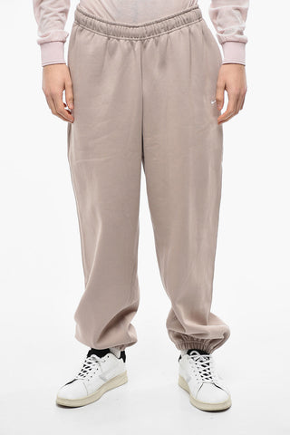 Solid Color Fleeced Cotton Joggers