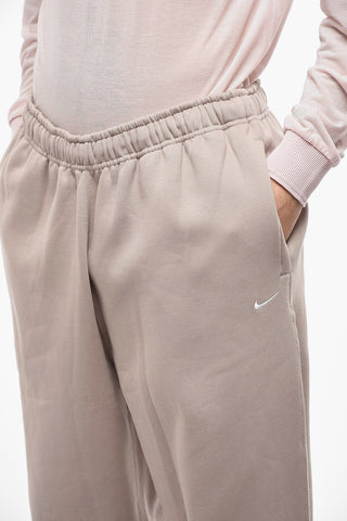 Solid Color Fleeced Cotton Joggers