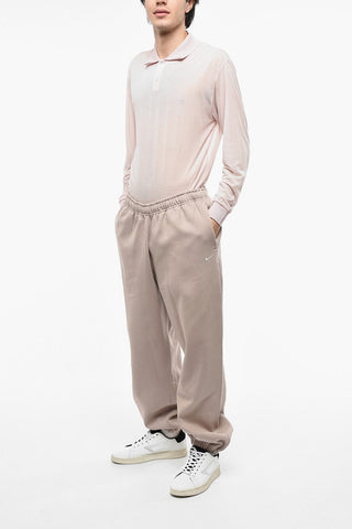 Solid Color Fleeced Cotton Joggers