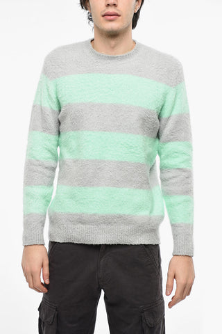 Maglia Girocollo Bicolore in Misto Lana
