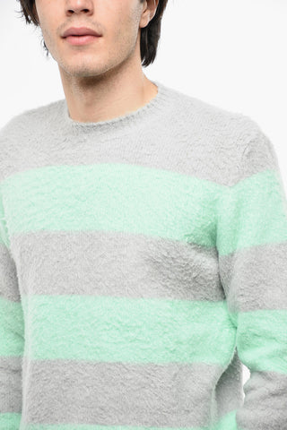 Maglia Girocollo Bicolore in Misto Lana