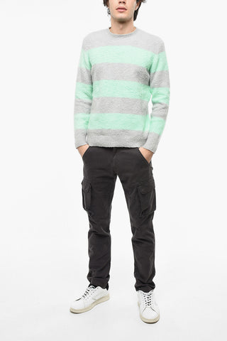 Maglia Girocollo Bicolore in Misto Lana