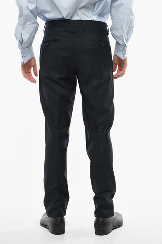 MARTINI Abito Slim Fit in Lana con Tasche ad Aletta