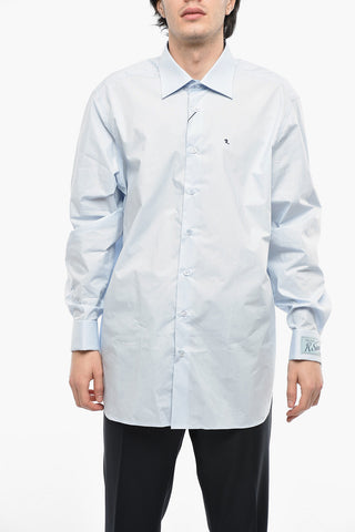 Camicia Straight Fit in Cotone con Polsini Business
