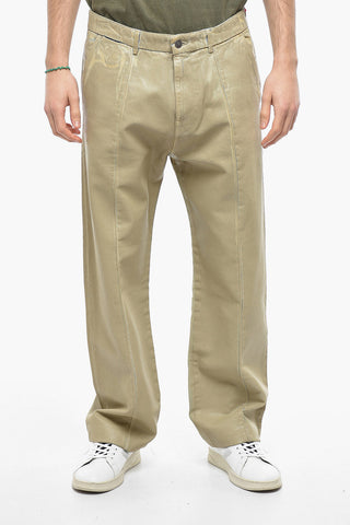 Slim Fit Coated Cotton Pants