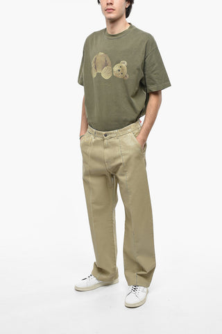 Slim Fit Coated Cotton Pants