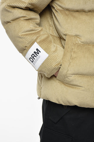Removible Hood Corduroy Down Jacket