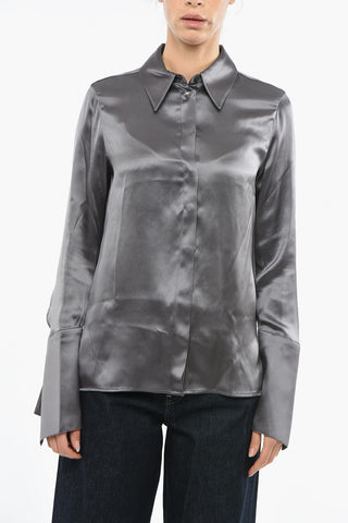 Camicia TWISTED In Rado con Polsini Decorativi