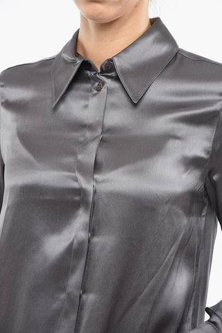 Camicia TWISTED In Rado con Polsini Decorativi