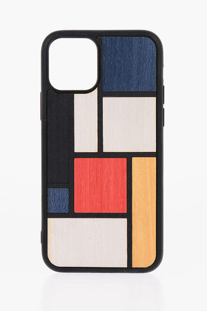 우드 하드 케이스 TABLE 기하학적 패턴 Iphone 11 Pro용