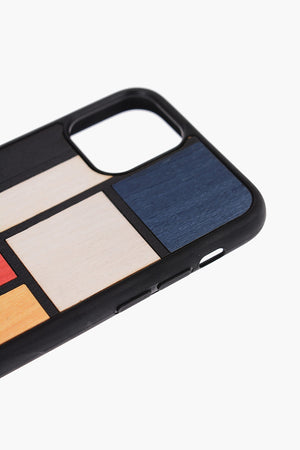 Cover Rigida TABLE In Legno a Motivo Geometrico per Iphone 11 Pro