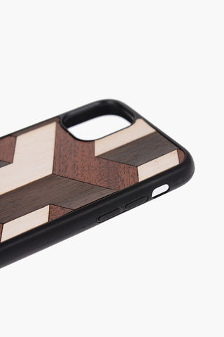 Geometrical-Motif Wooden TUMBLE Iphone 11 Pro Hard Case