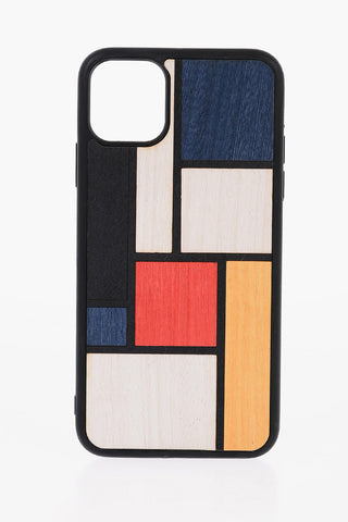 Harte Hülle TABLE aus Holz mit geometrischem Muster für Iphone 11 Pro Max