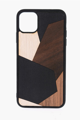 Geometrical-Motif Wooden QUARTZ Iphone 11 Pro Hard Case