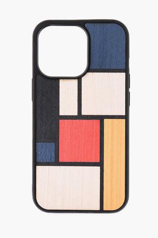 Geometrical-Motif Wooden TABLE Iphone 13 Pro Hard Case