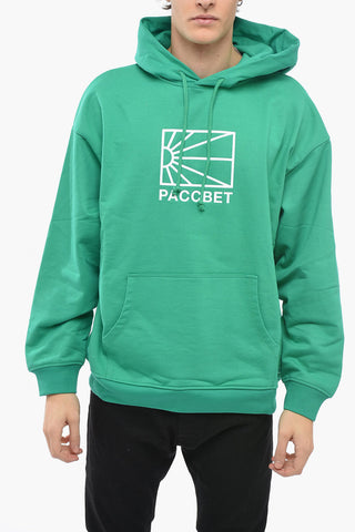 Embossed Printed Cotton Hoodie