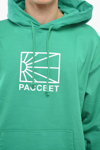 Embossed Printed Cotton Hoodie