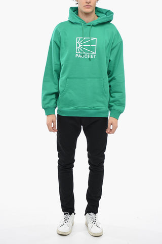 Embossed Printed Cotton Hoodie