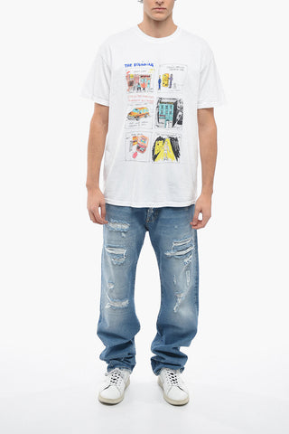 Maxi Frontal Printed Crew-Neck T-shirt