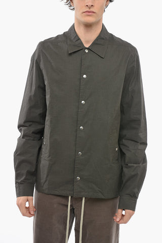 DRKSHDW Solid Color Lightweight Jacket with Front Buttoning