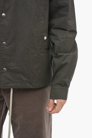 DRKSHDW Solid Color Lightweight Jacket with Front Buttoning