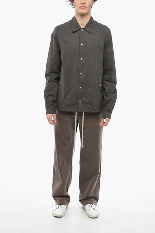 DRKSHDW Solid Color Lightweight Jacket with Front Buttoning