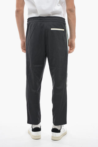 Joggers in Tinta Unita con Bande Laterali a Contrasto