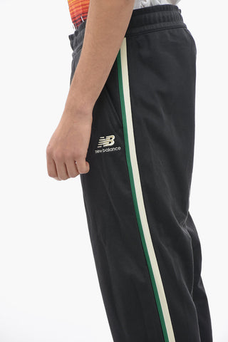 Joggers in Tinta Unita con Bande Laterali a Contrasto