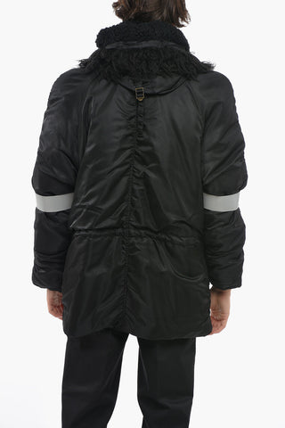 MM6 Multipocketed Padded Jacket with Iridishent Details
