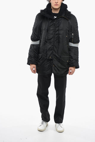 MM6 Multipocketed Padded Jacket with Iridishent Details