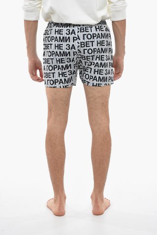 Boxer in Cotone con Logo All-Over