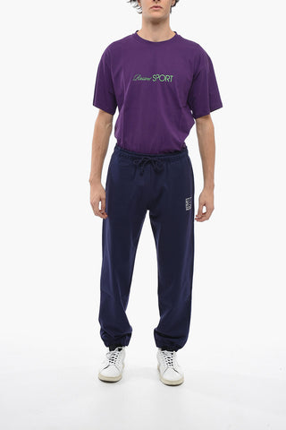 Joggers in Cotone Leggero con Elastico in Vita