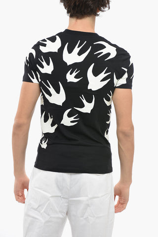 All- Over swallows Printed Crew-Neck T-shirt