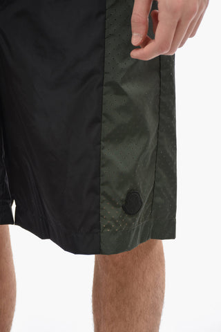 BORN TO PROTECT Perforated Insert Nylon Shorts