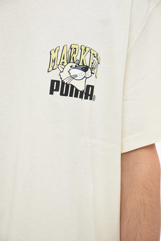 PUMA X MARKET Printed Logo Cotton T-Shirt