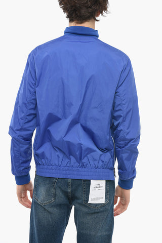Nylon Windbreaker Jacket with Logo Patch