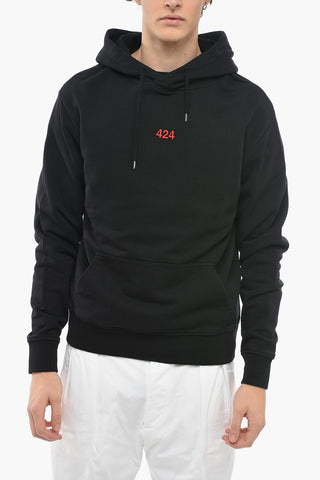Brushed Cotton Hoodie with Embroidered Logo