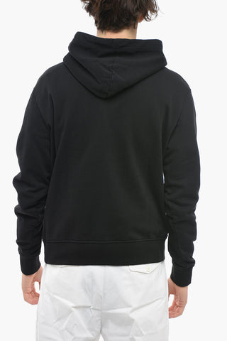 Brushed Cotton Hoodie with Embroidered Logo