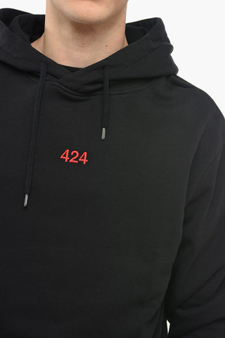 Brushed Cotton Hoodie with Embroidered Logo