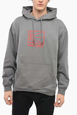 Embossed Printed Cotton Hoodie