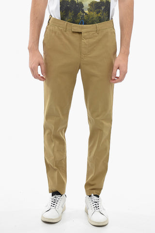 Regular Waist Stretch Cotton Chino Pants
