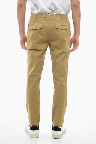 Regular Waist Stretch Cotton Chino Pants