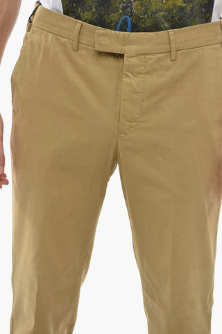 Regular Waist Stretch Cotton Chino Pants