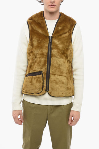 Front Zipped Reversible Eco-fur Vest